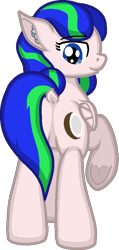 Size: 377x793 | Tagged: safe, artist:zeka10000, oc, oc only, oc:toasted coconut, pony, butt, dock, ear fluff, full body, looking back, plot, simple background, smiling, solo, standing, transparent background