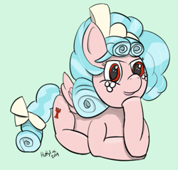 Size: 783x747 | Tagged: safe, artist:huffylime, cozy glow, pegasus, pony, prone, solo