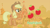 Size: 1920x1080 | Tagged: safe, derpibooru import, edit, edited screencap, screencap, applejack, earth pony, pony, caption, cutie mark, image macro, orange background, simple background, solo, sweet apple acres, text