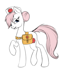 Size: 773x900 | Tagged: safe, artist:28gooddays, color edit, edit, nurse redheart, pony, colored, medical saddlebag, solo