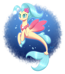 Size: 1600x1834 | Tagged: safe, artist:azura-arts, princess skystar, seapony (g4), my little pony: the movie, bubble, female, smiling, solo, underwater, water