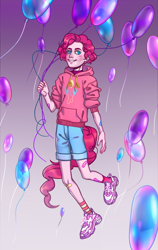 Size: 1475x2341 | Tagged: safe, artist:lushni, derpibooru import, bubble berry, pinkie pie, human, humanized, male, pony coloring, rule 63, shoes, sneakers, solo, tailed humanization
