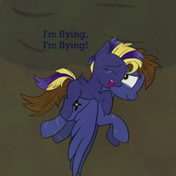 Size: 2000x2000 | Tagged: safe, artist:memeancholy, oc, oc only, oc:dauntless, oc:void flight, pegasus, pony, birth defect, crying, female, filly, flying, happy, mare, tears of joy, wholesome