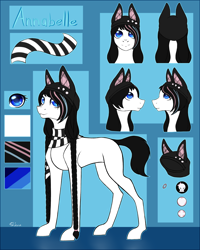 Size: 3200x4000 | Tagged: safe, artist:shkura2011, oc, oc:annabelle, earth pony, pony, clothes, female, mare, reference sheet, scarf, solo