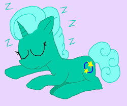 Size: 1960x1636 | Tagged: safe, artist:徐詩珮, glitter drops, pony, unicorn, my little pony: the movie, female, mare, onomatopoeia, purple background, simple background, sleeping, sound effects, the stormy road to canterlot, z, zzz