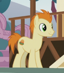 Size: 462x528 | Tagged: safe, screencap, gallop j. fry, earth pony, pony, the last problem, cropped, male, older, older gallop j. fry, smiling, stallion