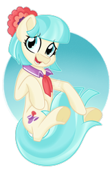 Size: 1920x2940 | Tagged: safe, artist:missmele-madness, coco pommel, earth pony, pony, cocobetes, cute, female, mare, necktie, open mouth, solo, underhoof