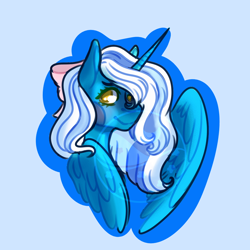 Size: 1000x1000 | Tagged: safe, artist:grateful-dead-raised, oc, oc:fleurbelle, pony, bow, cute, hair bow, smiling, smiling at you, wings, yellow