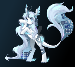 Size: 1280x1138 | Tagged: safe, artist:shu-jeantte, oc, pony, unicorn, augmented tail, deviantart watermark, female, head wings, mare, monster mare, obtrusive watermark, solo, watermark, wing ears, wings