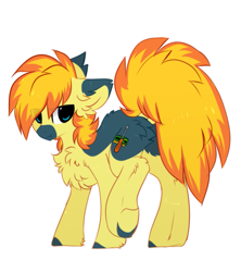 Size: 1029x1158 | Tagged: safe, artist:little-sketches, oc, oc:yaktan, earth pony, pony, butt, butt fluff, chest fluff, fluffy, male, plot, simple background, sketch-fluffy's fluffy butts, solo, stallion, white background, ych result