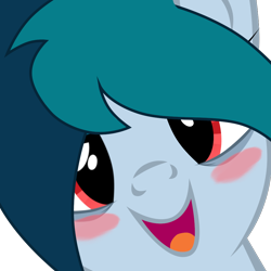 Size: 1000x1000 | Tagged: safe, artist:anonymous, oc, oc only, oc:delta vee, pegasus, pony, blushing, drunk, drunker vee, female, hi anon, looking at you, mare, meme, open mouth, open smile, simple background, smiling, smiling at you, solo, transparent background