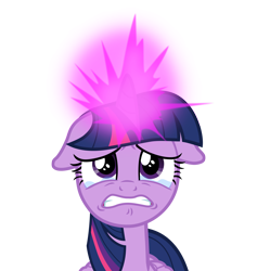 Size: 7296x7693 | Tagged: safe, artist:ejlightning007arts, twilight sparkle, twilight sparkle (alicorn), alicorn, pony, the ending of the end, spoiler:s09, crying, floppy ears, magic, scared, simple background, solo, teary eyes, transparent background, vector