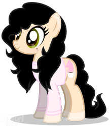 Size: 1143x1317 | Tagged: safe, artist:amgiwolf, oc, oc only, oc:amgi, earth pony, pony, beauty mark, clothes, female, mare, shirt, simple background, solo, transparent background