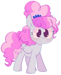 Size: 500x619 | Tagged: safe, artist:pinkiespresent, cotton sky, pegasus, pony, background pony, female, mare, no pupils, simple background, solo, transparent background