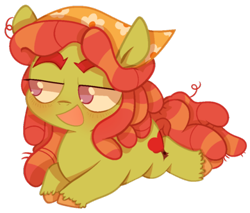 Size: 500x425 | Tagged: safe, artist:pinkiespresent, tree hugger, earth pony, pony, cute, female, huggerbetes, mare, no pupils, open mouth, prone, simple background, solo, transparent background, unshorn fetlocks
