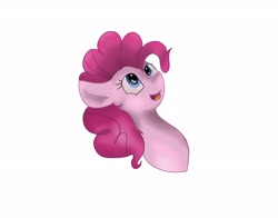 Size: 5100x4000 | Tagged: safe, artist:whiteberry, derpibooru import, pinkie pie, earth pony, pony, head shot, smiling, solo