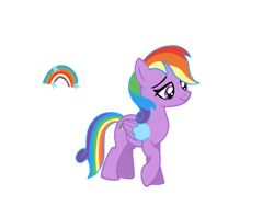 Size: 1024x768 | Tagged: safe, artist:turnaboutart, oc, pegasus, pony, base used, magical lesbian spawn, offspring, parent:rainbow dash, parent:twilight sparkle, parents:twidash, solo, unnamed oc