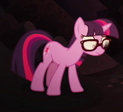 Size: 334x306 | Tagged: safe, screencap, sci-twi, twilight sparkle, pony, unicorn, better together, equestria girls, spring breakdown, cropped, equestria girls ponified, female, glasses, mare, unicorn sci-twi