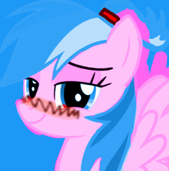 Size: 522x527 | Tagged: safe, firefly, pony, blushing, ponytail, recolor