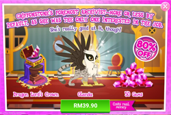 Size: 1034x694 | Tagged: safe, glenda, griffon, advertisement, costs real money, gameloft, official, sale