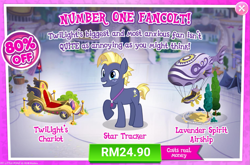 Size: 1037x686 | Tagged: safe, star tracker, pony, advertisement, airship, chariot, costs real money, gameloft, official