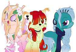 Size: 1240x852 | Tagged: safe, artist:angelofthewisp, oc, oc only, changeling, earth pony, hybrid, pony, base used, clothes, female, pink changeling, scarf, simple background, transparent background