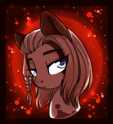 Size: 857x945 | Tagged: safe, artist:cloud-fly, oc, earth pony, pony, bust, female, mare, portrait, solo