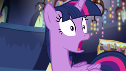 Size: 1920x1080 | Tagged: safe, screencap, twilight sparkle, twilight sparkle (alicorn), alicorn, pony, better together, equestria girls, spring breakdown, female, mare, open mouth, shocked, solo, you imbecile! you've doomed us all!