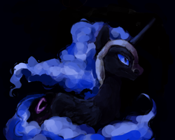 Size: 2432x1943 | Tagged: safe, artist:misstwipietwins, nightmare moon, alicorn, pony, dark, glow