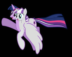 Size: 1024x810 | Tagged: safe, artist:theunknowenone1, twilight sparkle, twilight sparkle (alicorn), twilight velvet, alicorn, pony, conjoined, female, fusion, mother and child, mother and daughter, parent and child