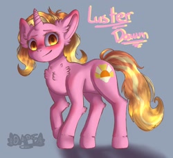 Size: 1146x1049 | Tagged: safe, artist:empty0point, luster dawn, pony, unicorn, the last problem, blushing, chest fluff, cute, ear fluff, female, leg fluff, lusterbetes, mare, simple background, solo