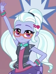 Size: 296x388 | Tagged: safe, screencap, sugarcoat, dance magic, equestria girls, spoiler:eqg specials, cropped, cute, hand on hip, looking at you, smiling, solo, sugarcute