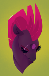 Size: 639x1000 | Tagged: safe, artist:petalierre, tempest shadow, pony, unicorn, broken horn, horn, solo