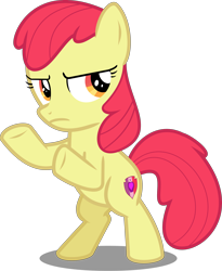 Size: 4348x5293 | Tagged: safe, artist:jhayarr23, edit, editor:slayerbvc, apple bloom, pony, hard to say anything, absurd resolution, accessory-less edit, charlie's angels, cropped, cutie mark, female, filly, mare, missing accessory, serious, serious face, shimmering spectacles, show accurate, simple background, solo, the cmc's cutie marks, transparent background, vector, vector edit