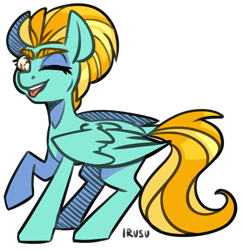 Size: 2044x2099 | Tagged: safe, artist:lrusu, lightning dust, pegasus, pony, female, mare, solo, tongue out