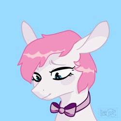 Size: 2000x2000 | Tagged: safe, artist:fizzlesoda2000, oc, oc:swift thread, pony, bowtie, bust, solo