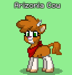 Size: 388x406 | Tagged: safe, arizona cow, cow, pony, them's fightin' herds, community related, misspelling, pony town