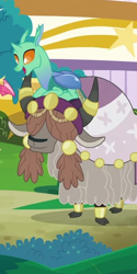 Size: 326x653 | Tagged: safe, screencap, changedling, changeling, yak, the last problem, canterlot, cropped, cute