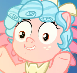 Size: 605x575 | Tagged: safe, screencap, cozy glow, alicorn, pony, the ending of the end, alicornified, cozy glow is best facemaker, cropped, faic, female, filly, funny, funny face, lip bite, race swap, solo