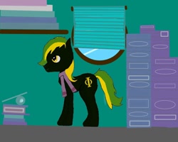 Size: 1000x800 | Tagged: dead source, safe, artist:kakesu-wolf, oc, oc:vermont black, earth pony, pony, book, solo, window