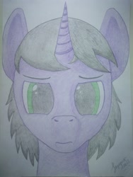 Size: 3840x5120 | Tagged: safe, artist:lagmanor, oc, oc only, oc:lagmanor amell, pony, unicorn, hand drawing, looking at you, male, pencil drawing, solo, stallion, traditional art