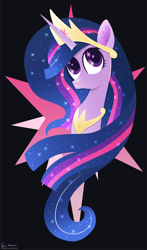 Size: 5394x9203 | Tagged: safe, artist:illumnious, princess twilight 2.0, twilight sparkle, twilight sparkle (alicorn), alicorn, pony, the last problem, bust, portrait, simple background