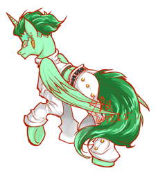 Size: 628x690 | Tagged: safe, artist:thurder2020, alicorn, pony, jojo's bizarre adventure, ponified, rohan kishibe