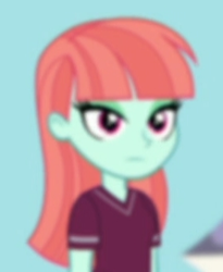Size: 279x341 | Tagged: safe, screencap, melon mint, better together, choose your own ending, equestria girls, sock it to me, sock it to me: trixie, background human, cropped, female, solo