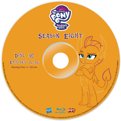 Size: 2339x2339 | Tagged: safe, artist:pixelgrip94, smolder, season 8, spoiler:s08, fake blu-ray set