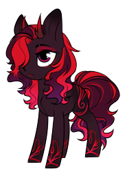 Size: 832x1127 | Tagged: safe, artist:cloud-fly, oc, earth pony, pony, female, horns, mare, simple background, solo, transparent background