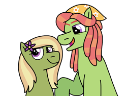 Size: 2048x1536 | Tagged: safe, artist:kindheart525, tree hugger, oc, oc:flower power, earth pony, pony, female, kindverse, mother and child, mother and daughter, parent and child, parent:tree hugger