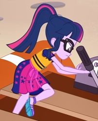 Size: 707x877 | Tagged: safe, screencap, sci-twi, twilight sparkle, equestria girls, equestria girls series, spring breakdown, spoiler:eqg series (season 2), cropped, glasses, legs, ponytail, solo