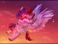 Size: 4000x3000 | Tagged: safe, artist:share dast, oc, earth pony, pegasus, pony, duo, romantic