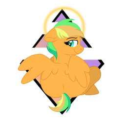 Size: 1800x1800 | Tagged: safe, artist:ponkus, oc, pegasus, pony, bedroom eyes, female, halo, mare, simple background, solo, transparent background